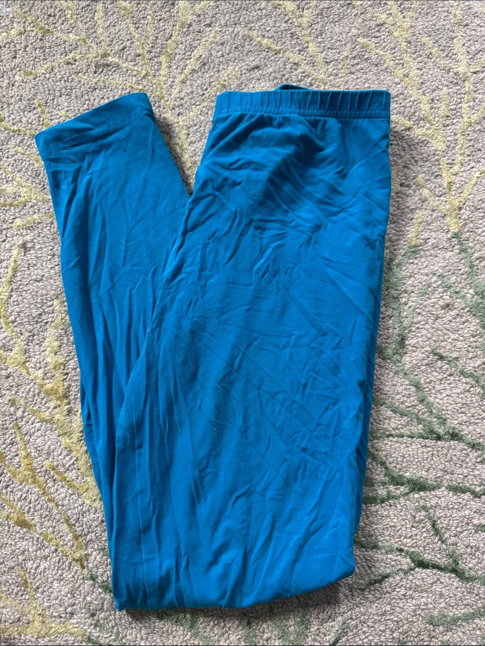 American apparel vintage turquoise, cotton leggings, large